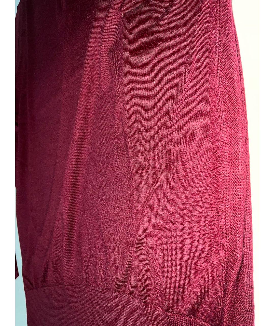 STEFANO RICCI Бордовое поло с длинным рукавом, фото 2