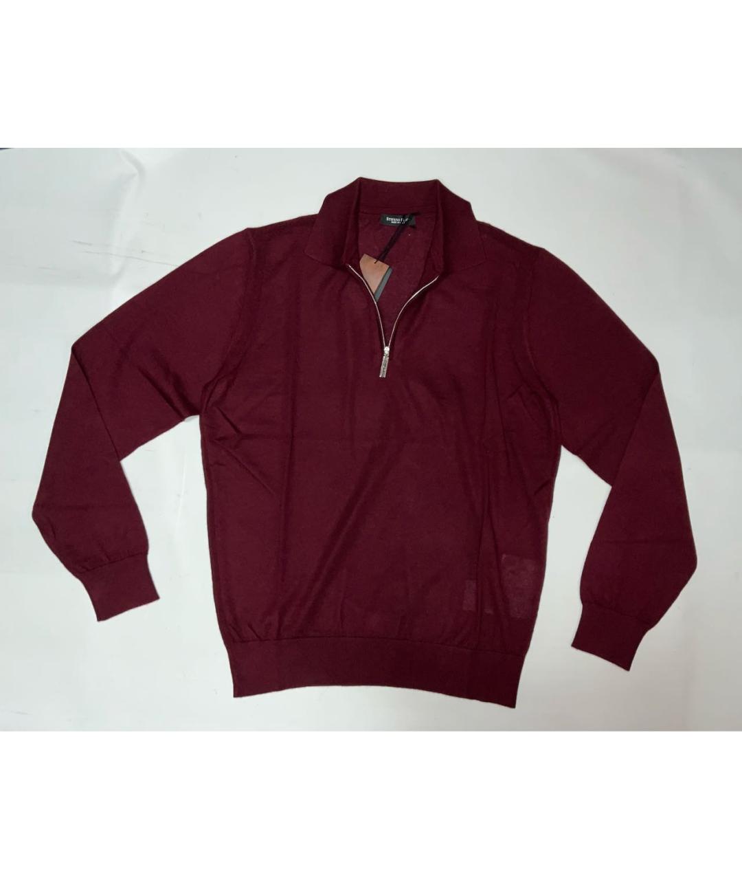 STEFANO RICCI Бордовое поло с длинным рукавом, фото 5