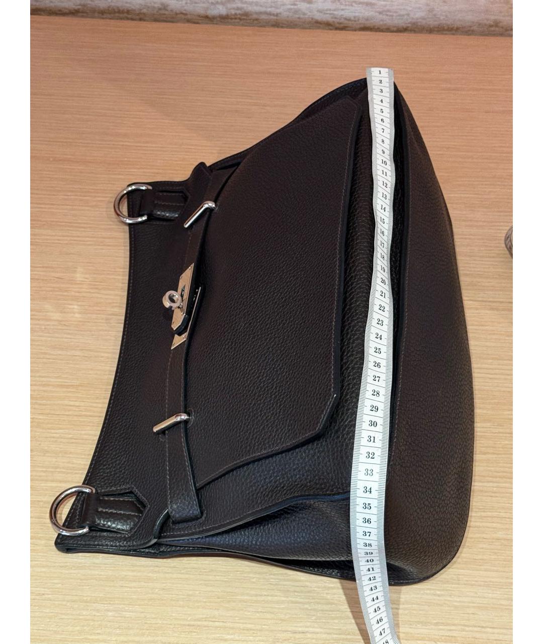 HERMES Коричневая кожаная сумка через плечо, фото 7