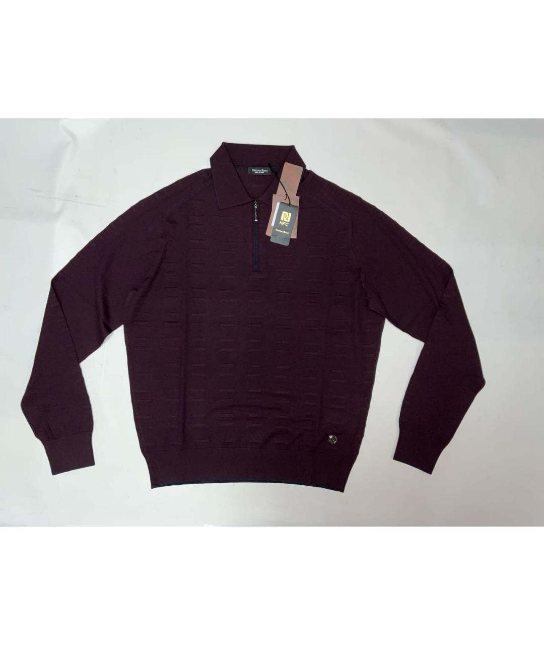 STEFANO RICCI Фиолетовое поло с длинным рукавом, фото 9