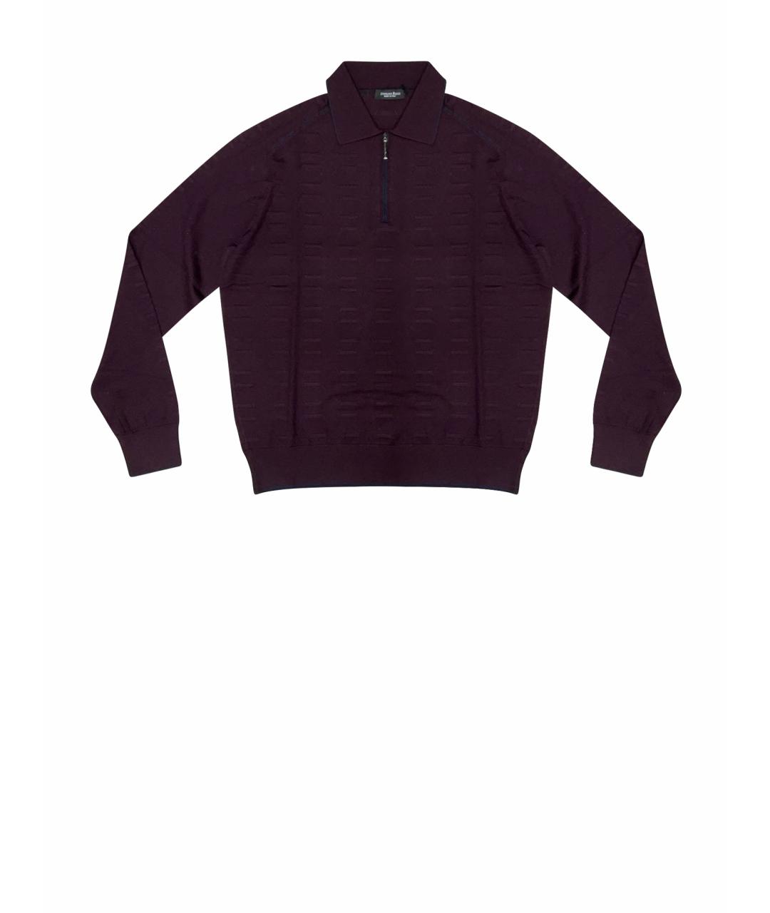 STEFANO RICCI Фиолетовое поло с длинным рукавом, фото 1