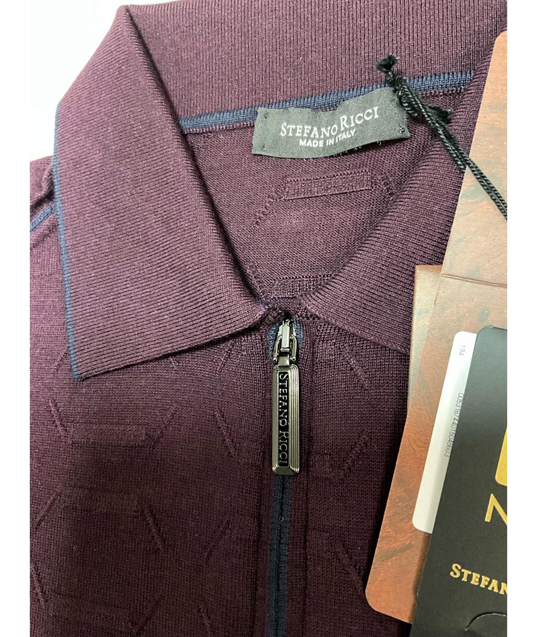 STEFANO RICCI Фиолетовое поло с длинным рукавом, фото 3