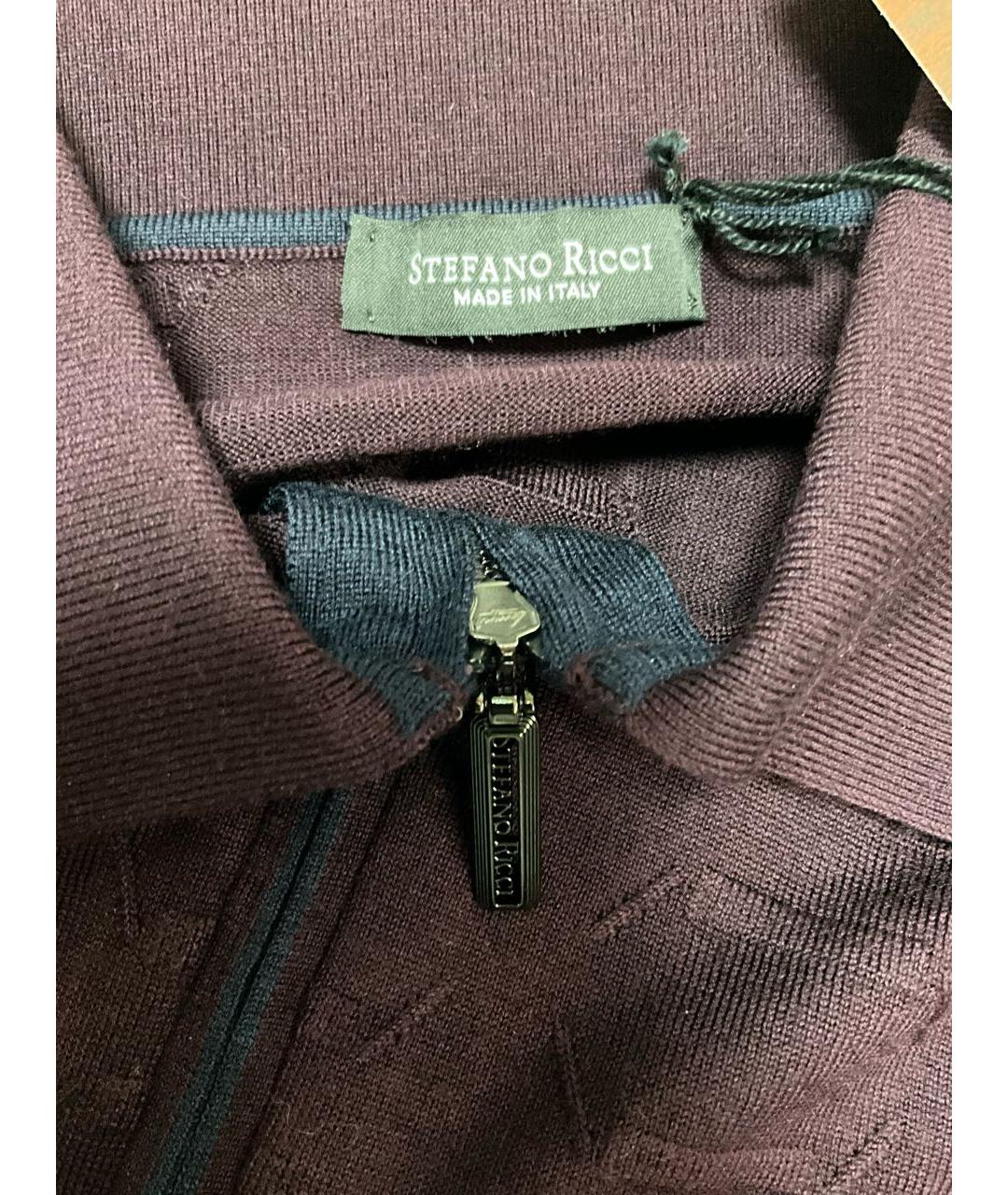 STEFANO RICCI Фиолетовое поло с длинным рукавом, фото 6