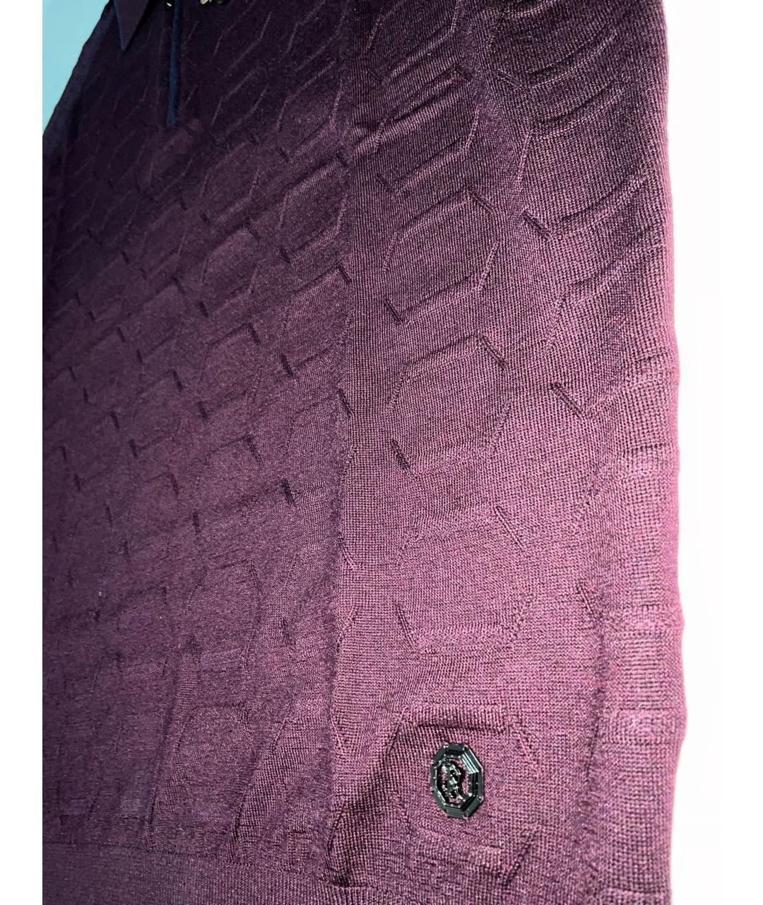 STEFANO RICCI Фиолетовое поло с длинным рукавом, фото 4