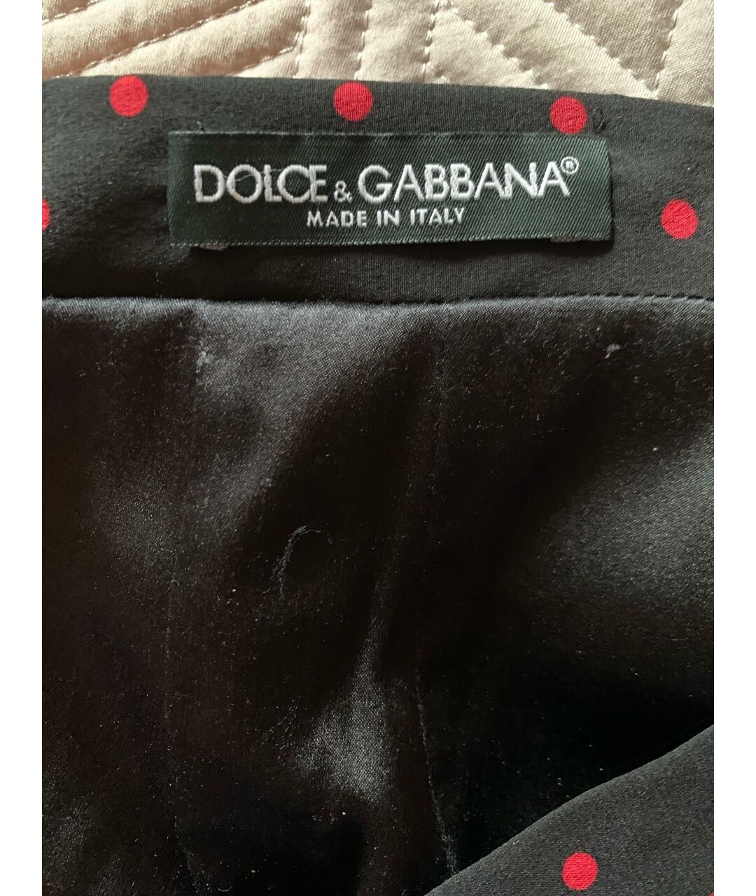 DOLCE&GABBANA Черная шелковая юбка миди, фото 3