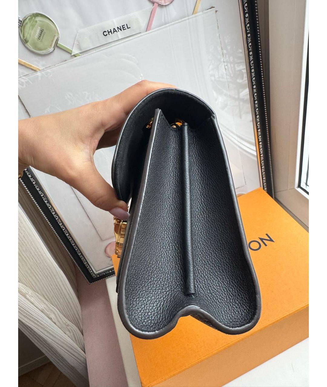 LOUIS VUITTON Коричневая кожаная сумка через плечо, фото 4