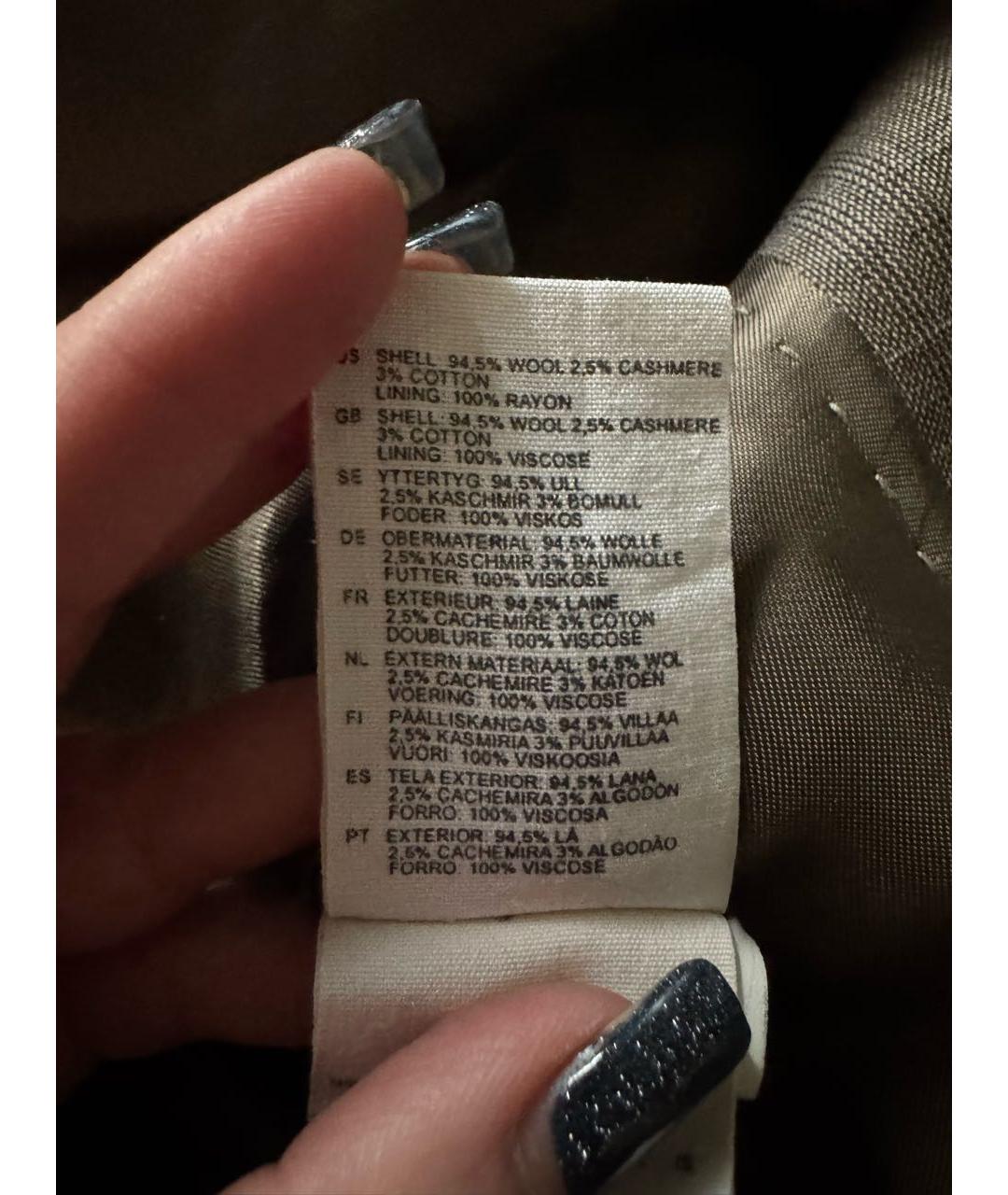 KENZO Серый шерстяной жакет/пиджак, фото 7