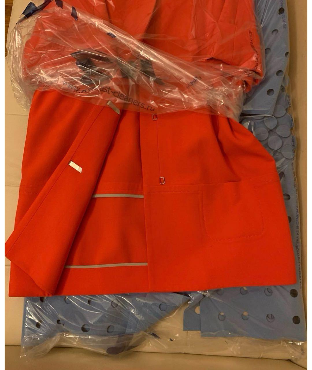 VICTORIA BECKHAM Оранжевое пальто, фото 8