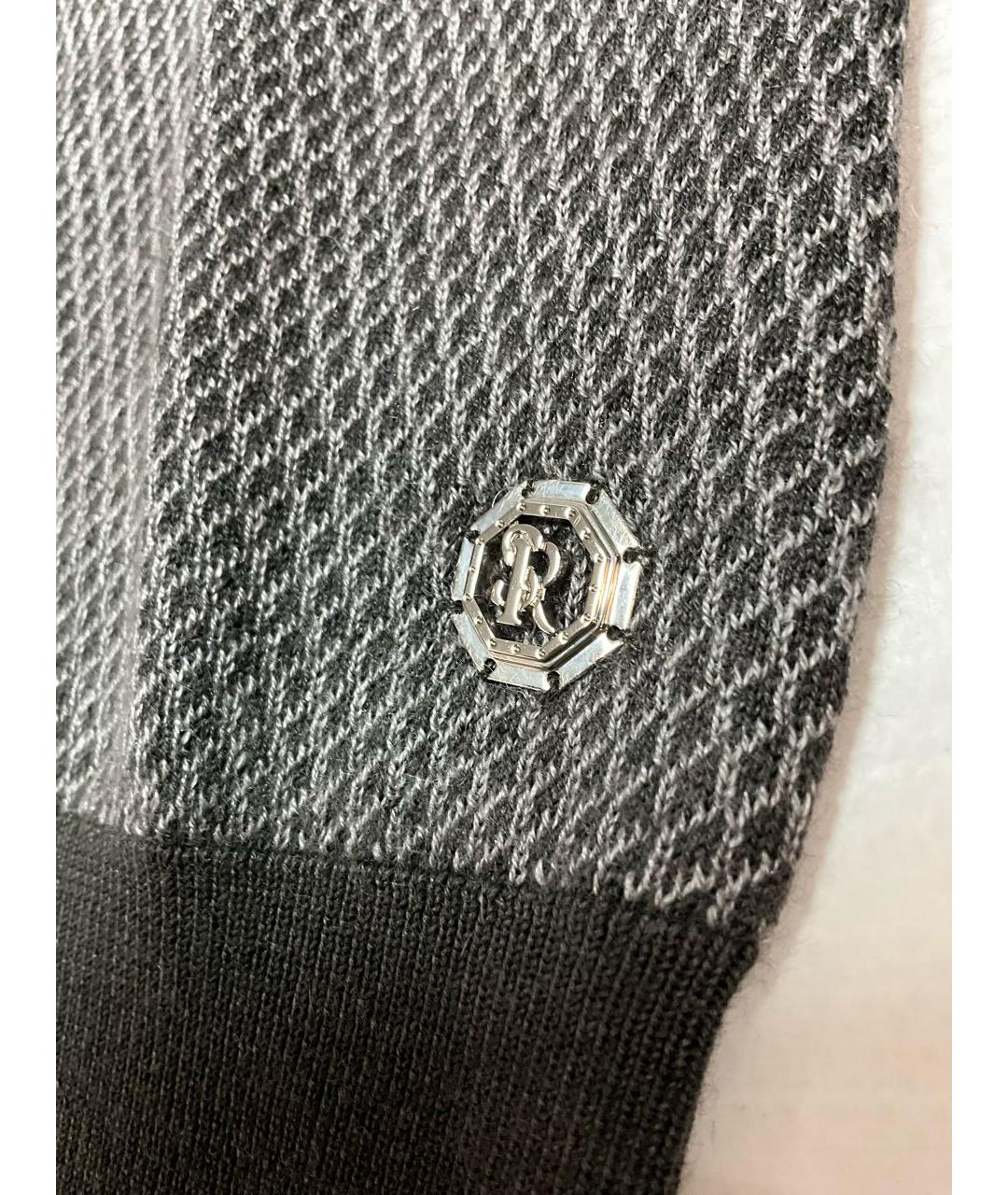 STEFANO RICCI Серое поло с длинным рукавом, фото 3
