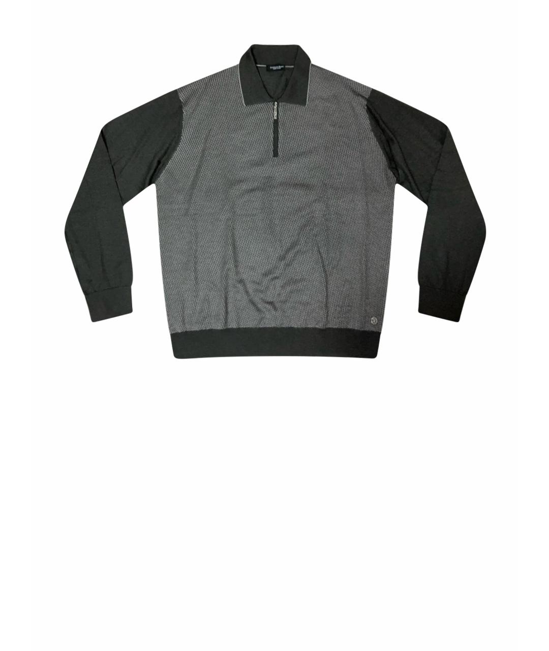 STEFANO RICCI Серое поло с длинным рукавом, фото 1