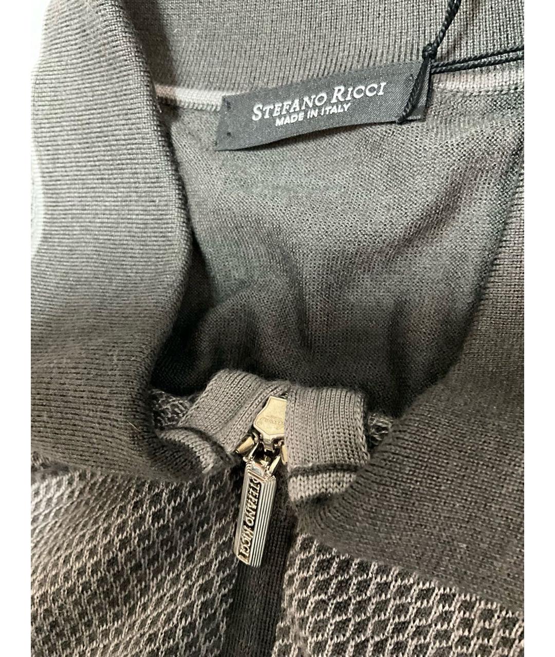 STEFANO RICCI Серое поло с длинным рукавом, фото 5