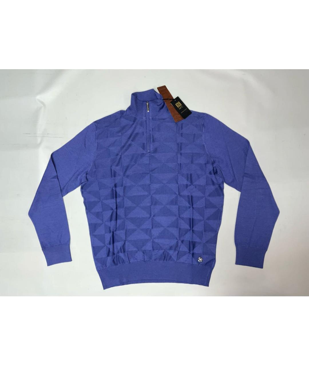 STEFANO RICCI Синий кашемировый джемпер / свитер, фото 8