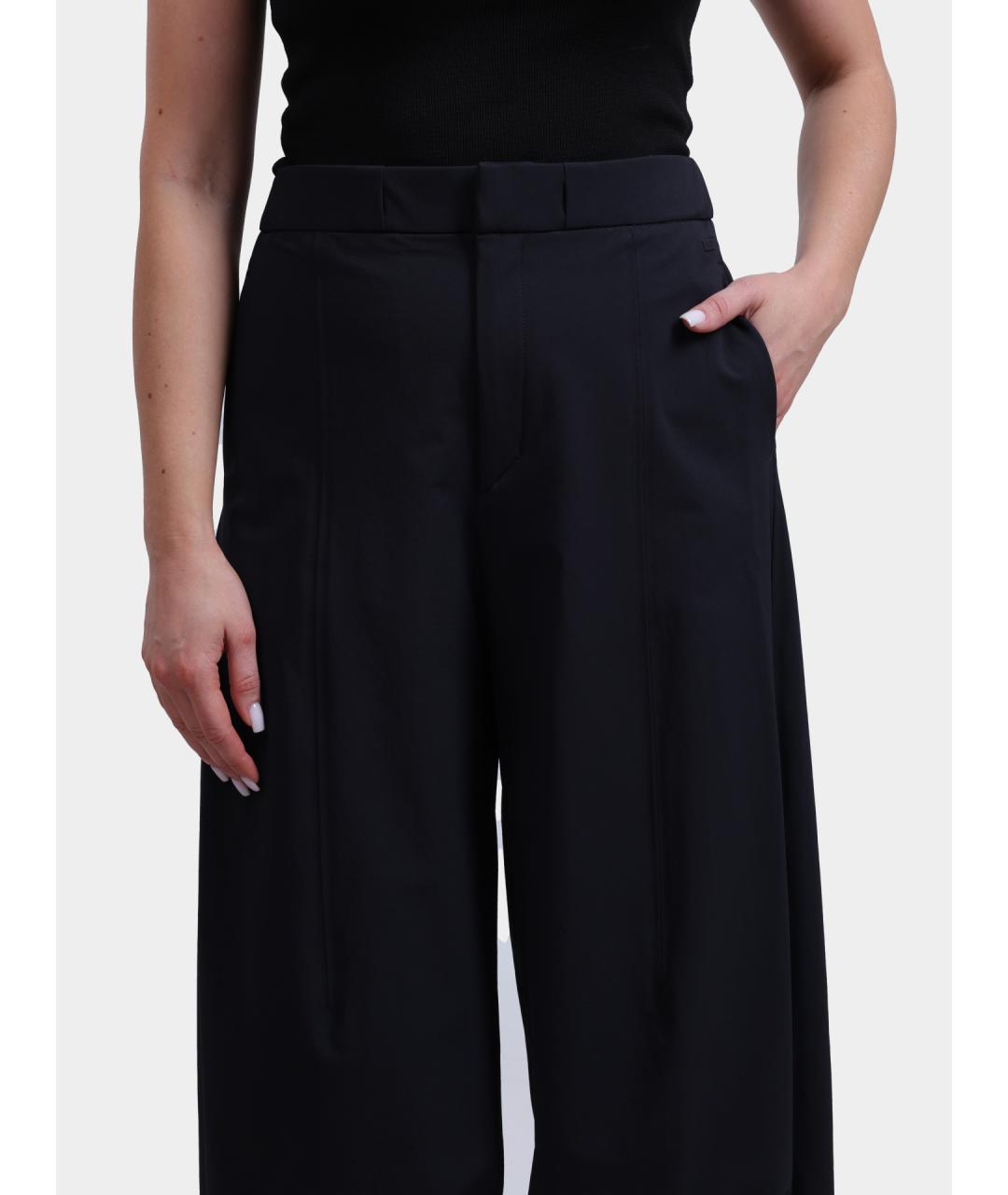HERNO Черные прямые брюки, фото 3