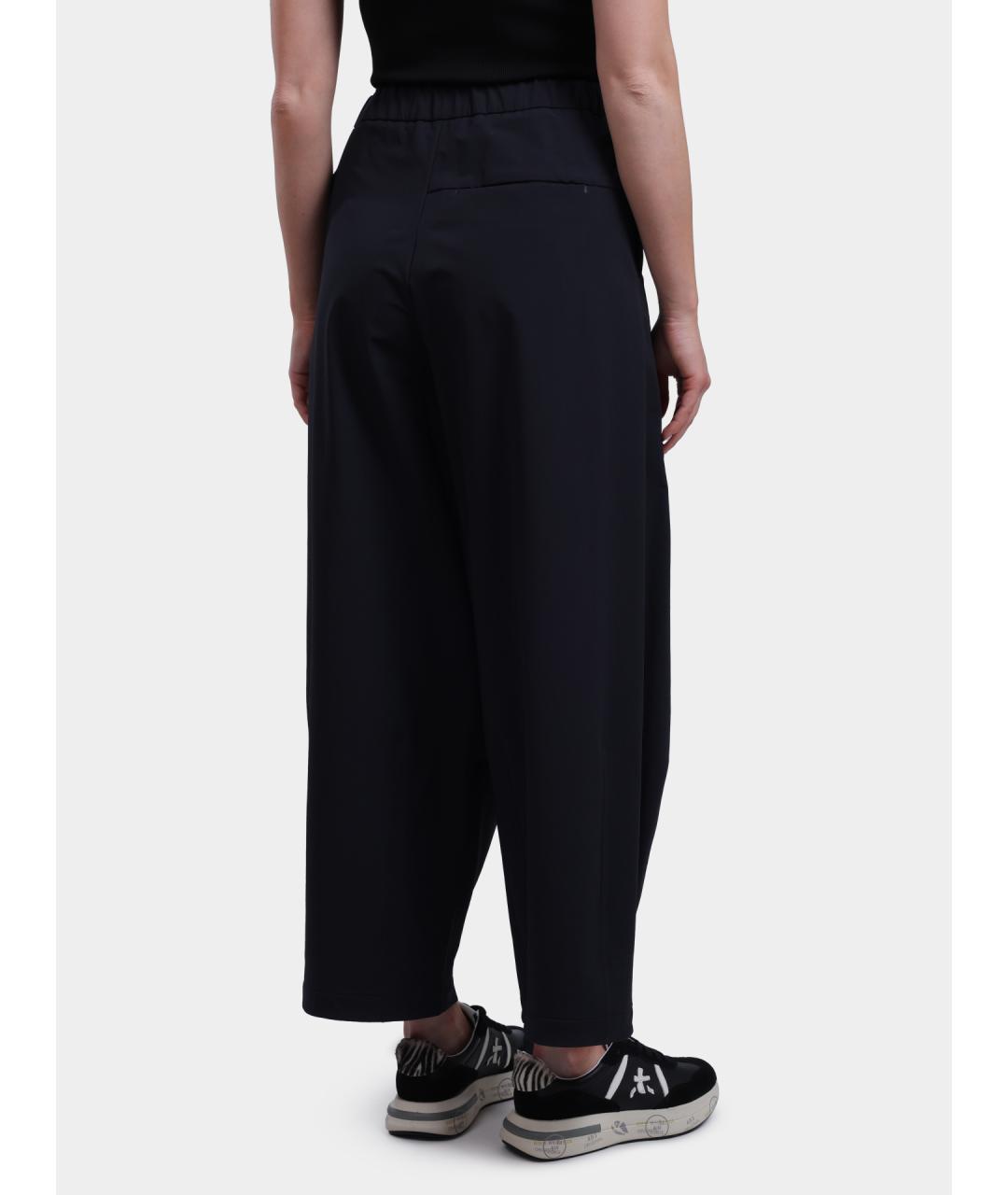 HERNO Черные прямые брюки, фото 4