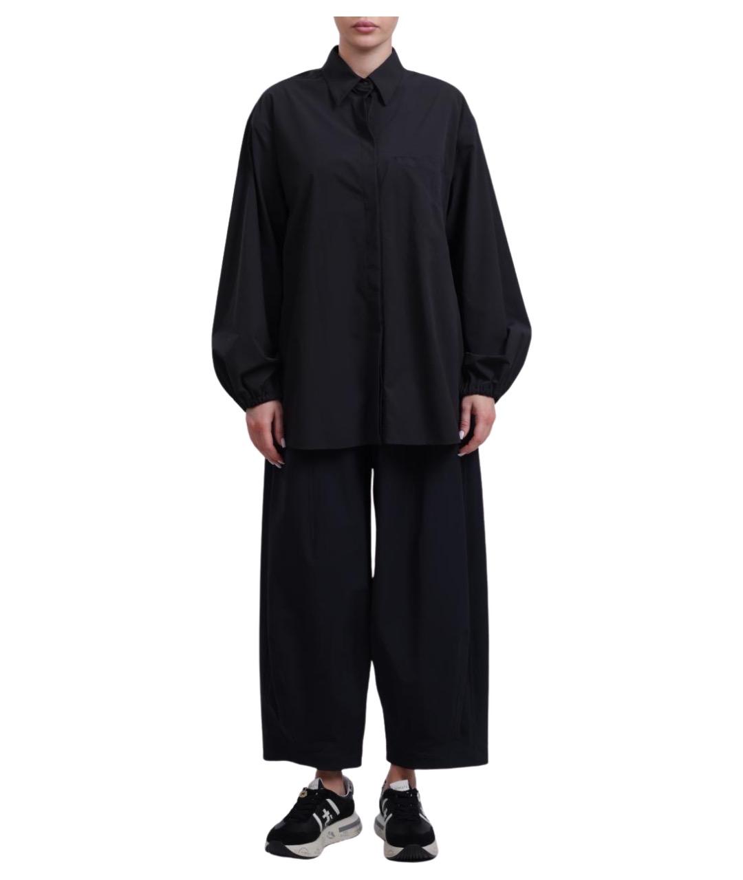 HERNO Черные прямые брюки, фото 1