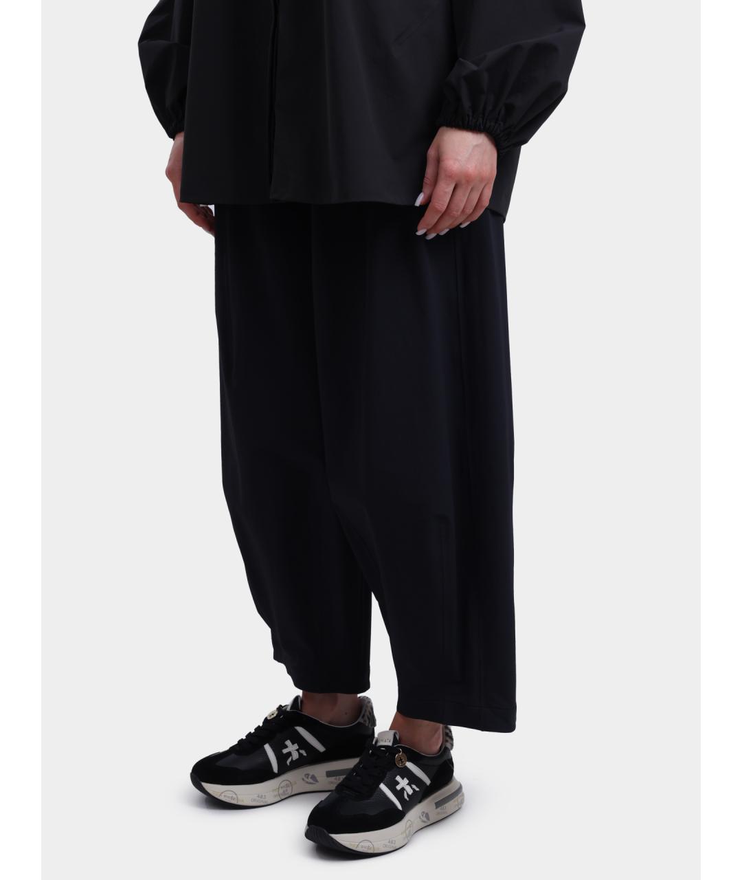 HERNO Черные прямые брюки, фото 2