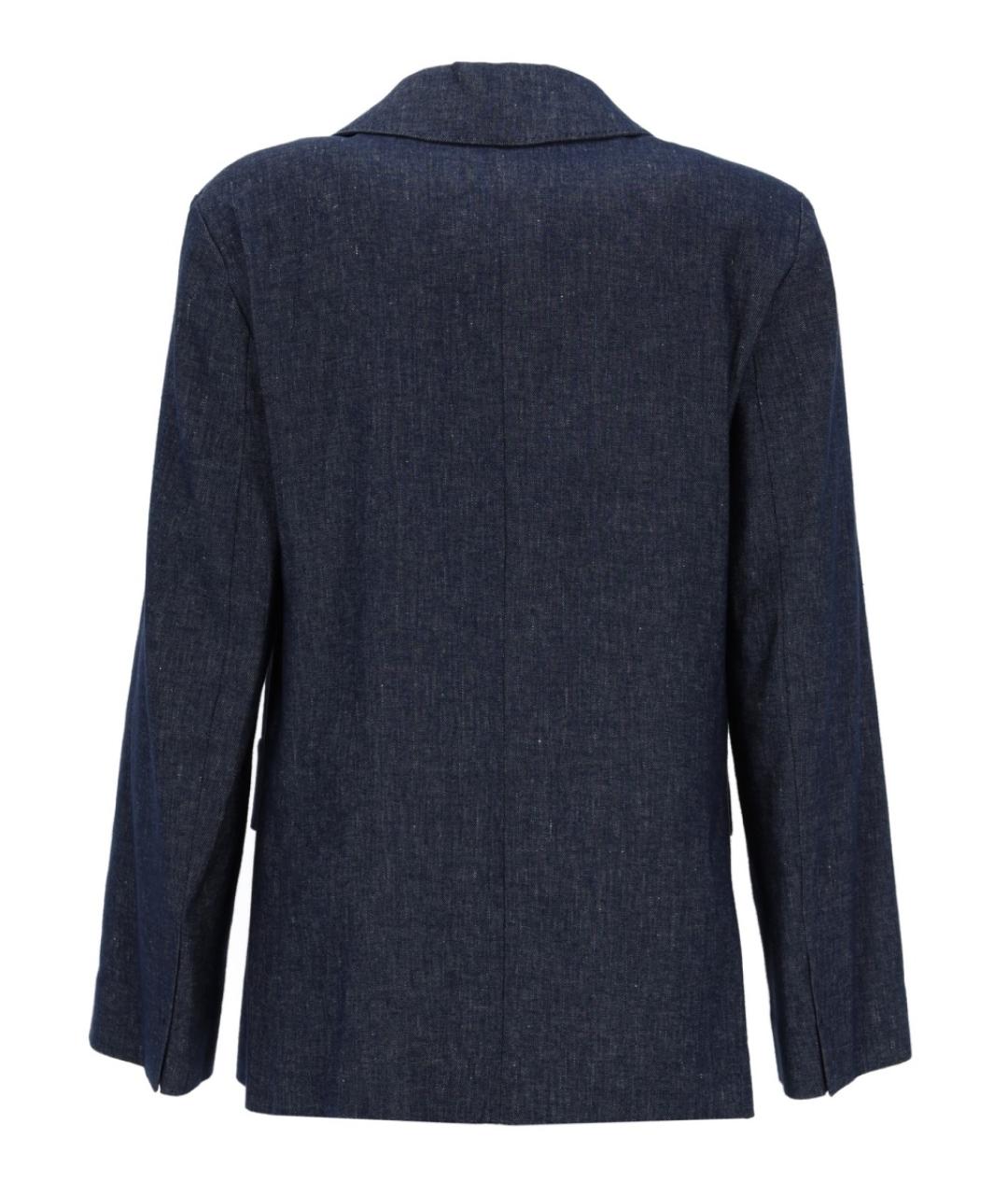 'S MAX MARA Синий хлопковый жакет/пиджак, фото 2