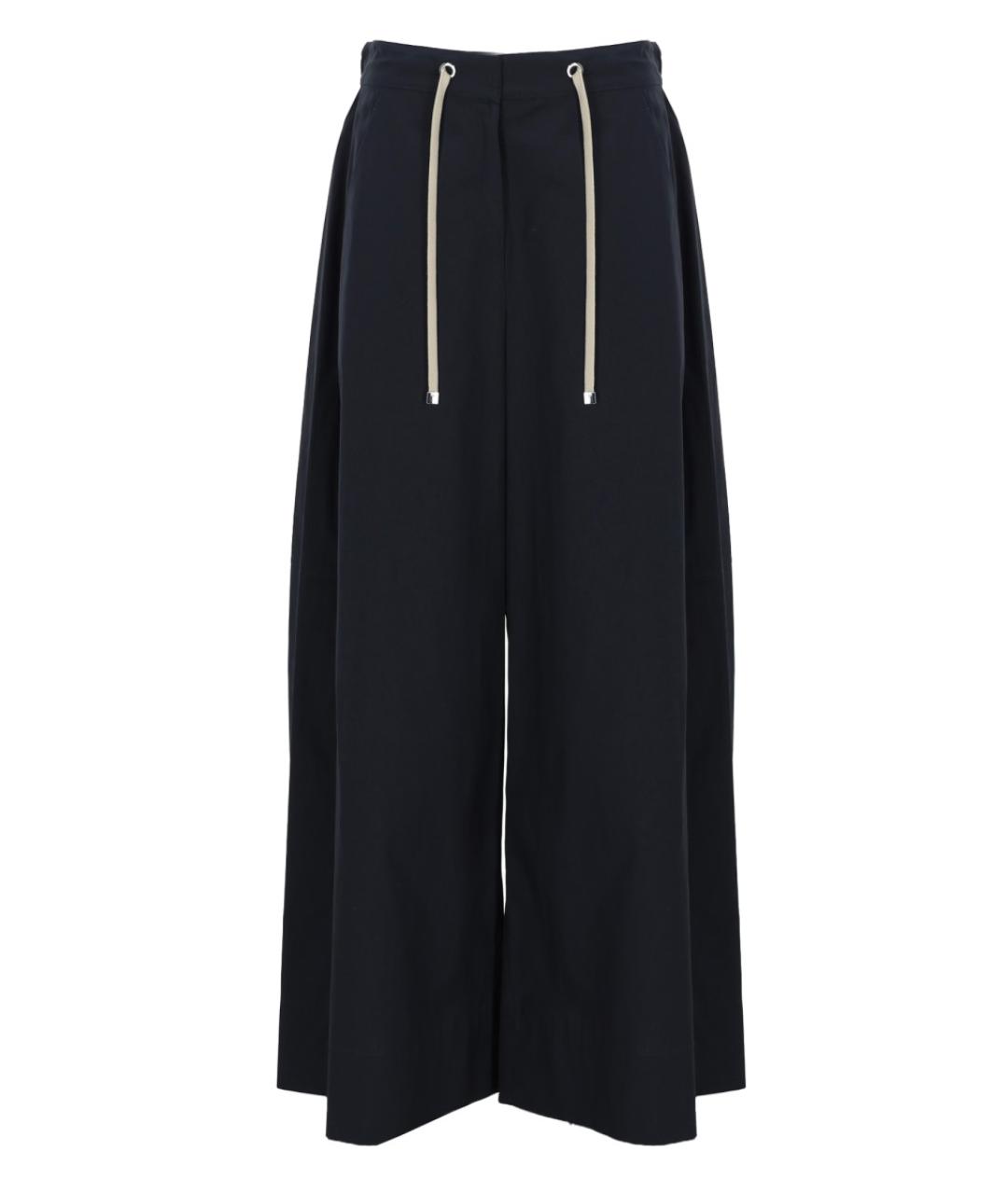 'S MAX MARA Синие хлопковые прямые брюки, фото 1