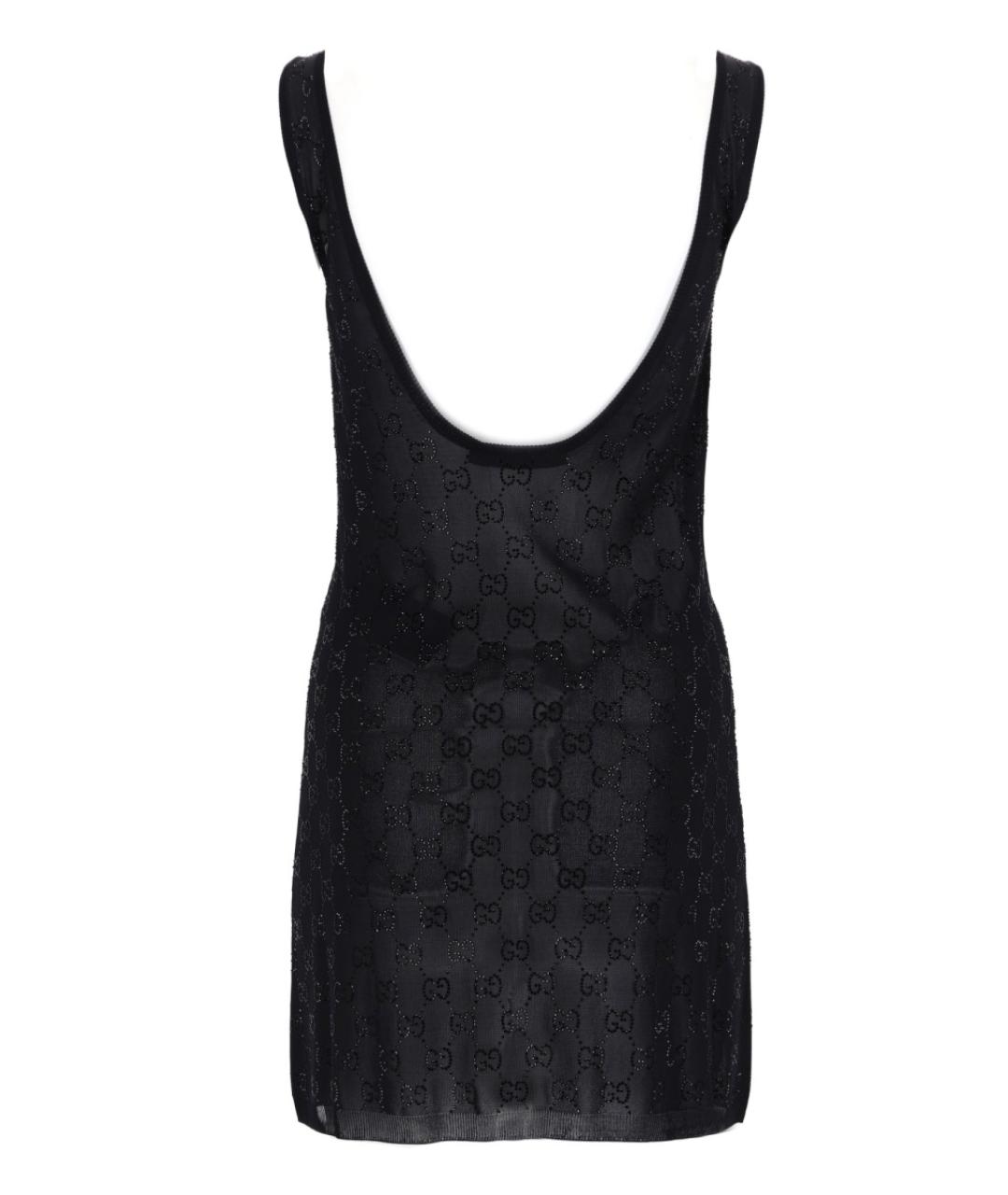 GUCCI Черное вискозное коктейльное платье, фото 2