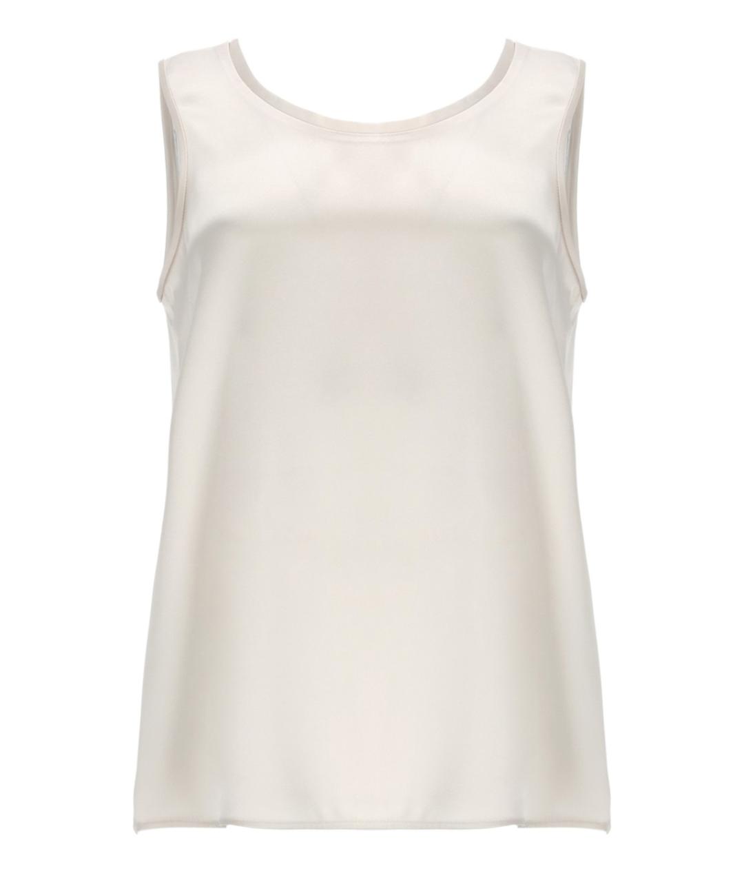 'S MAX MARA Бежевая ацетатная майка, фото 1