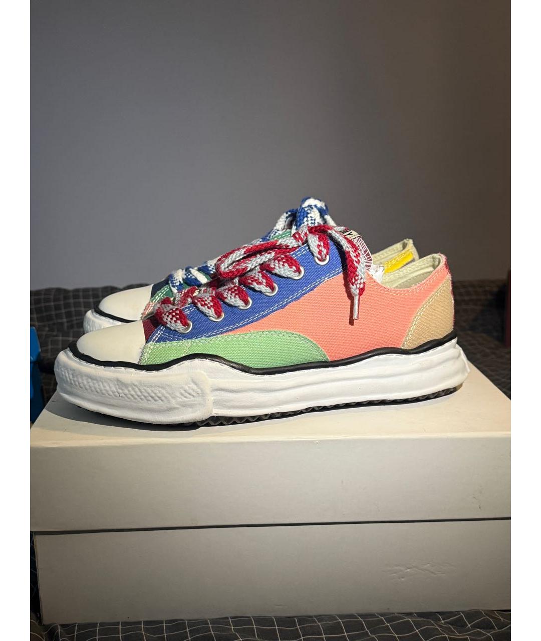 MAISON MIHARA YASUHIRO Мульти текстильные низкие кроссовки / кеды, фото 6