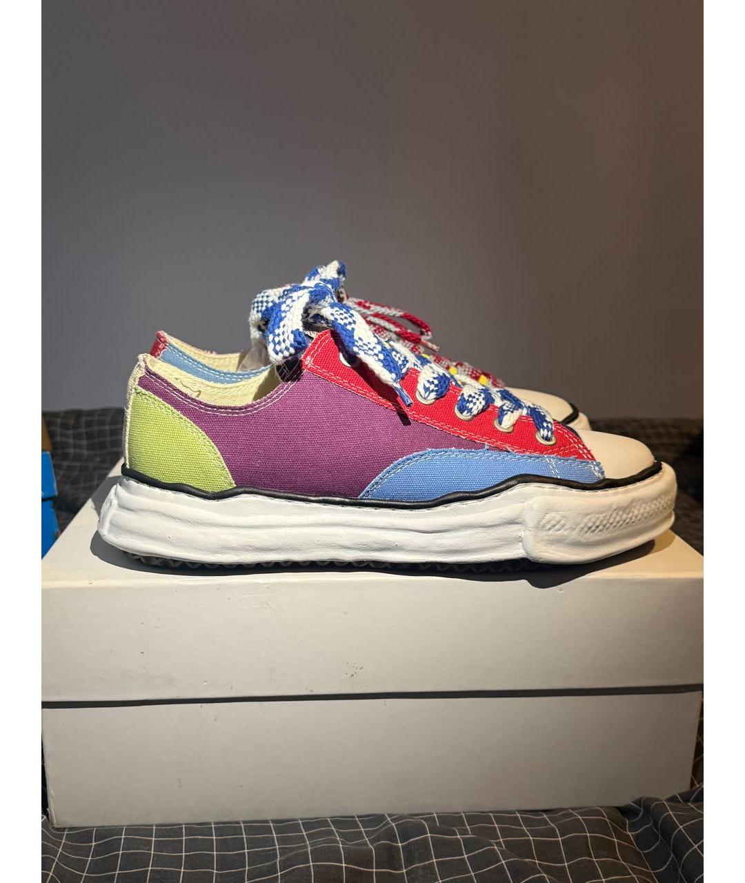 MAISON MIHARA YASUHIRO Мульти текстильные низкие кроссовки / кеды, фото 7