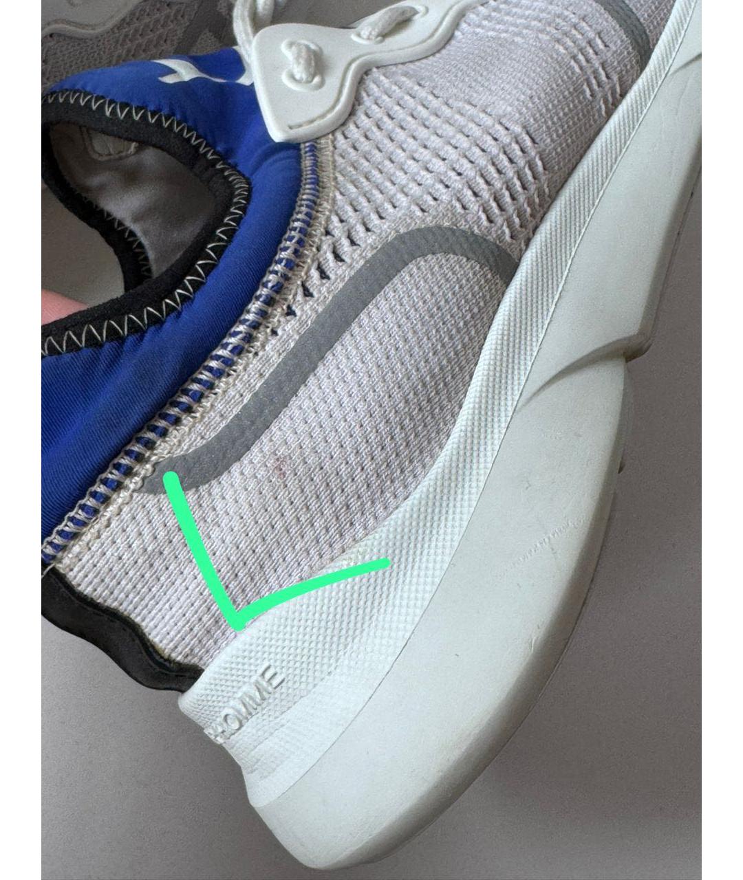 CHRISTIAN DIOR Белые текстильные низкие кроссовки / кеды, фото 4