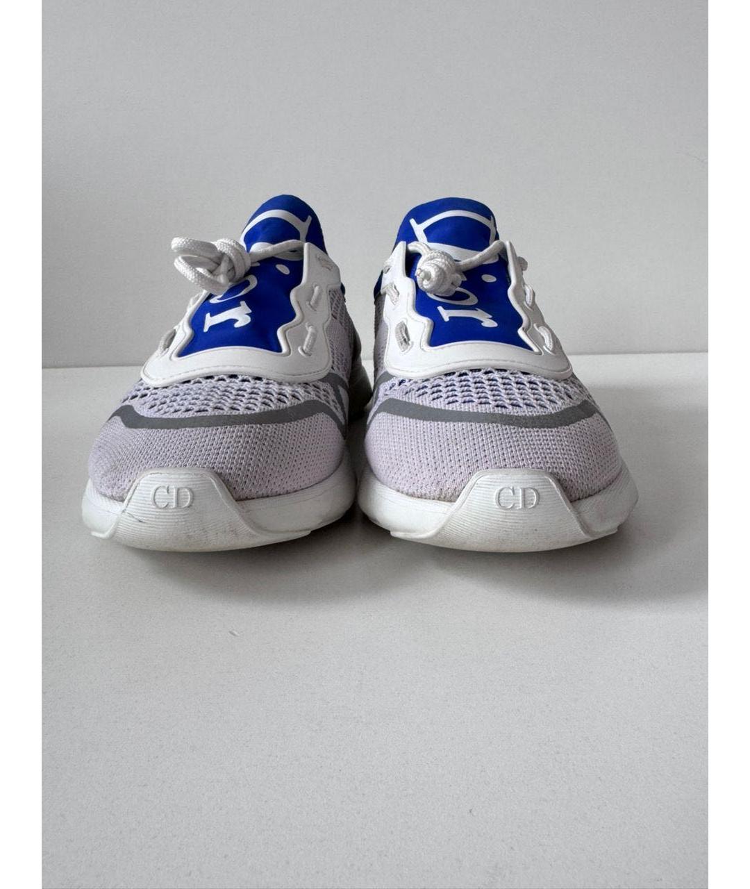 CHRISTIAN DIOR Белые текстильные низкие кроссовки / кеды, фото 2