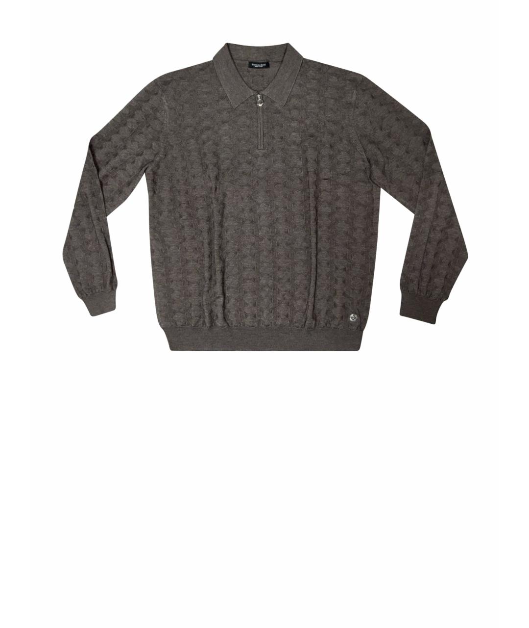 STEFANO RICCI Коричневое поло с длинным рукавом, фото 1