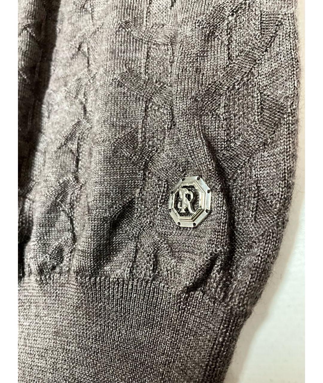 STEFANO RICCI Коричневое поло с длинным рукавом, фото 4