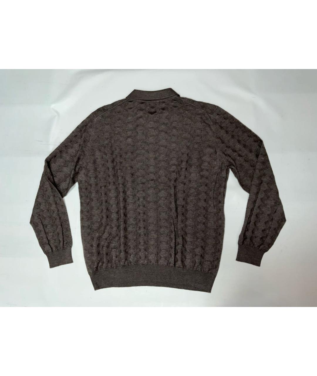 STEFANO RICCI Коричневое поло с длинным рукавом, фото 3