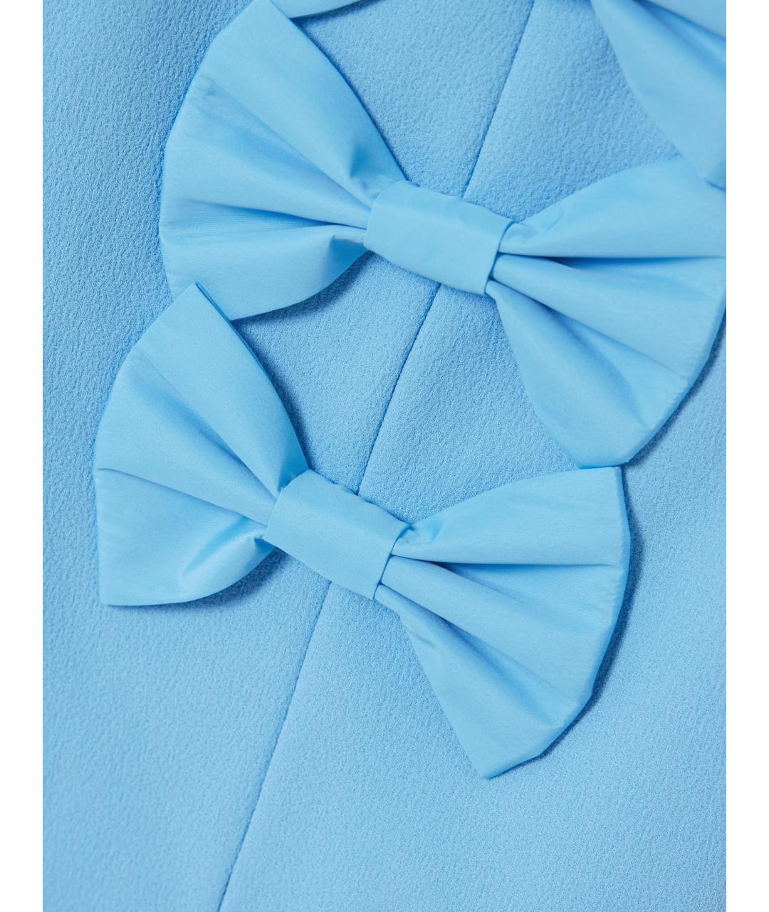 REBECCA VALLANCE Голубое полиэстеровое коктейльное платье, фото 4