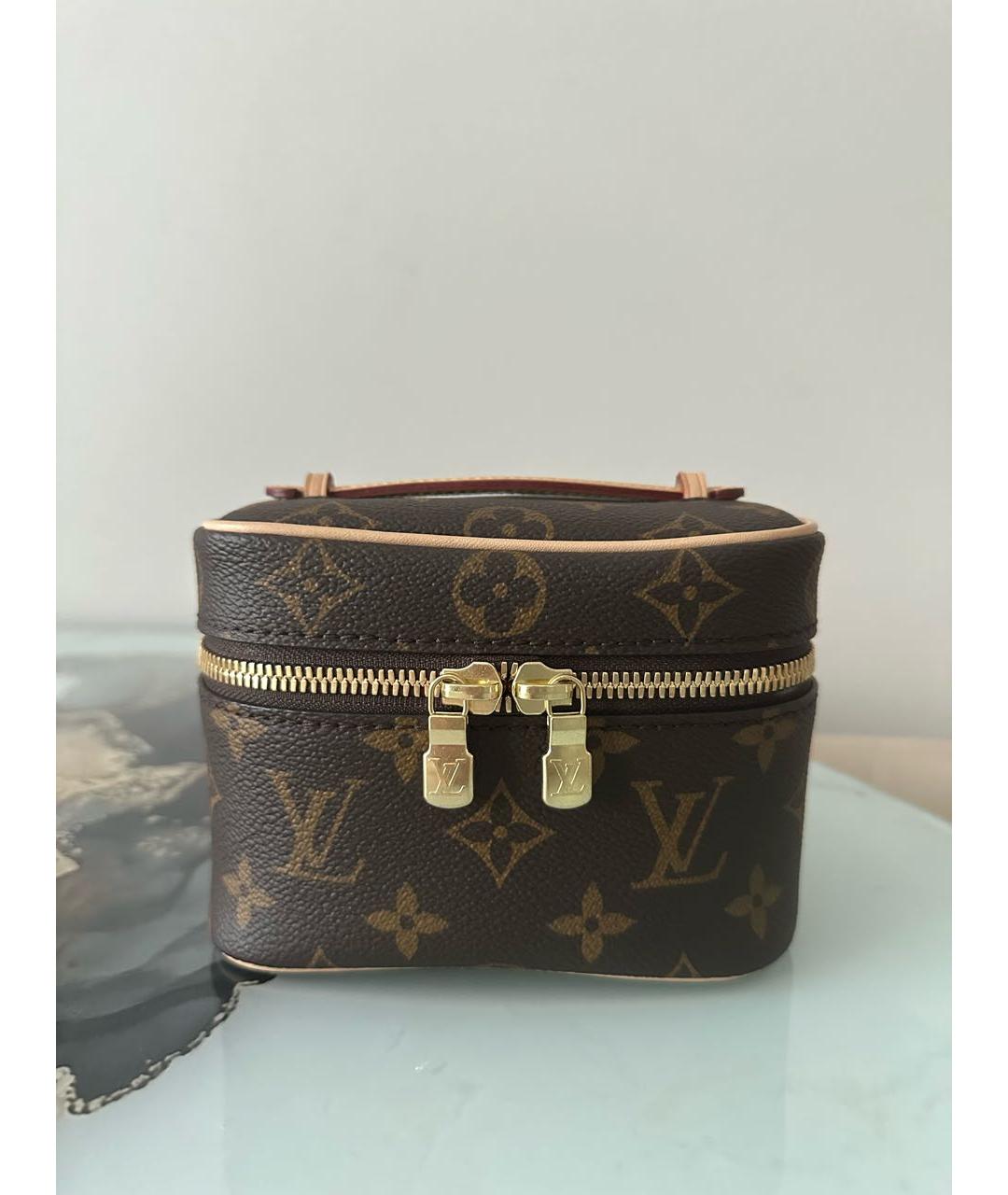 LOUIS VUITTON Коричневая косметичка, фото 7