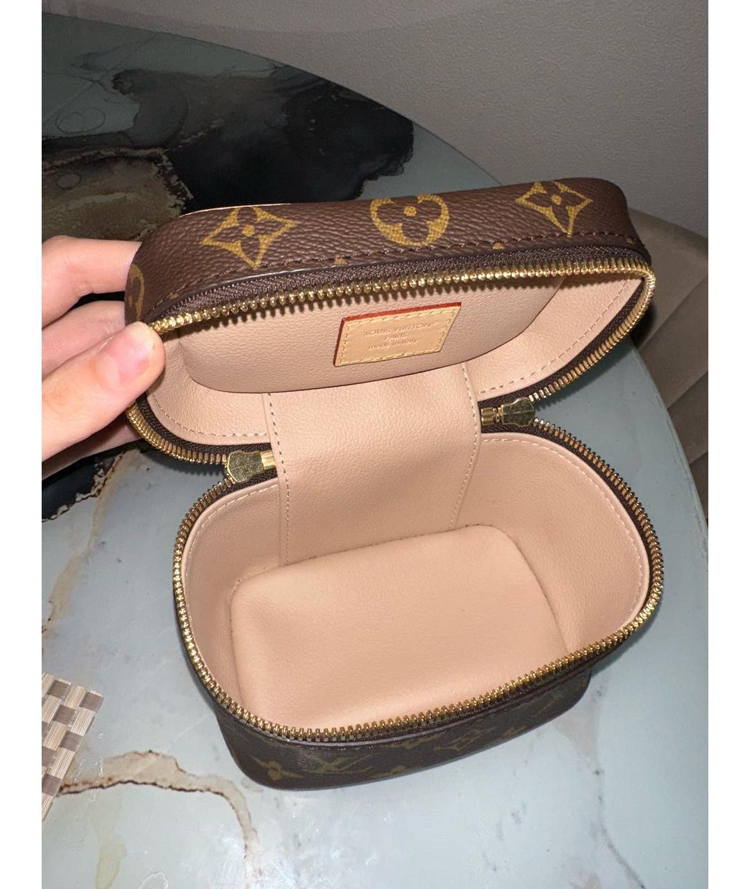 LOUIS VUITTON Коричневая косметичка, фото 4
