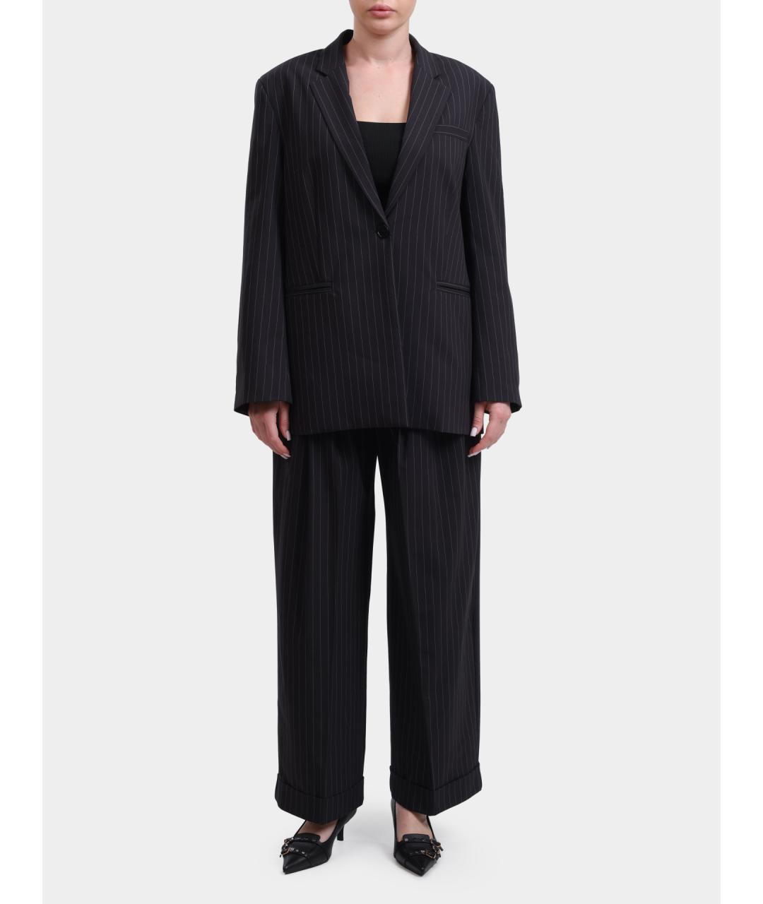 MEIMEIJ Черные прямые брюки, фото 2