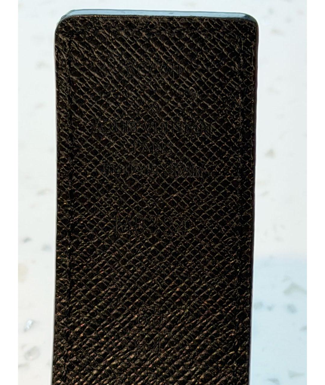 LOUIS VUITTON Черный кожаный ремень, фото 3