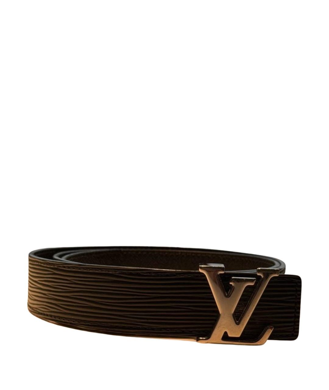 LOUIS VUITTON Черный кожаный ремень, фото 1