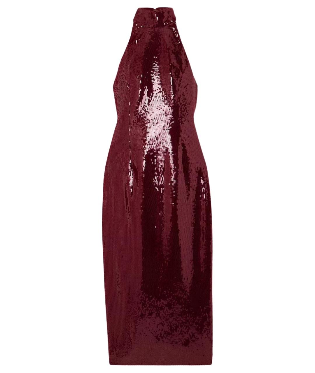 REBECCA VALLANCE Бордовое полиэстеровое коктейльное платье, фото 1