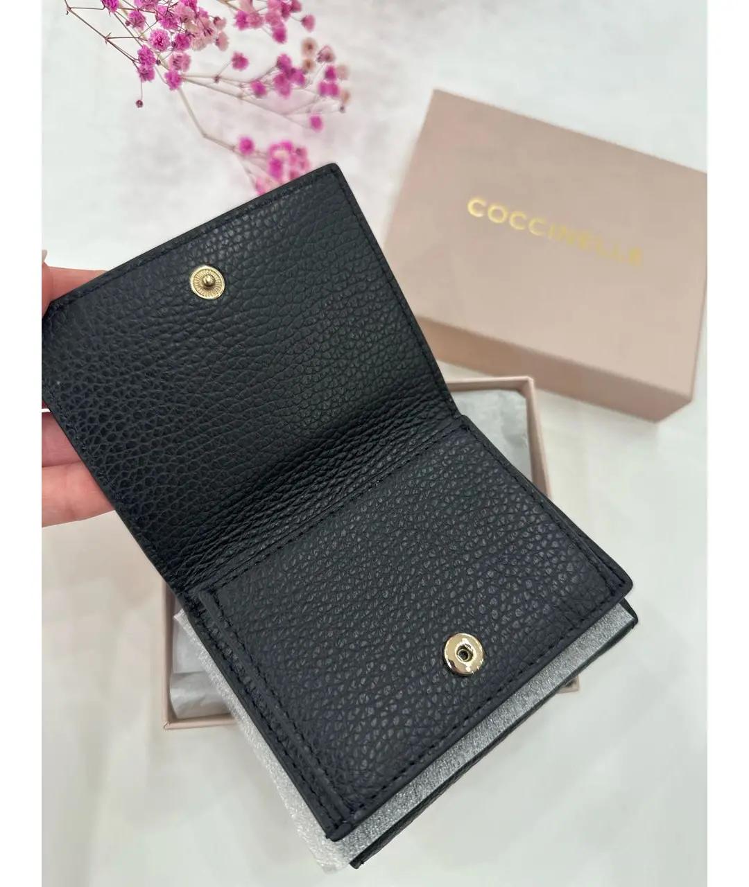 COCCINELLE Черный кожаный кошелек, фото 3