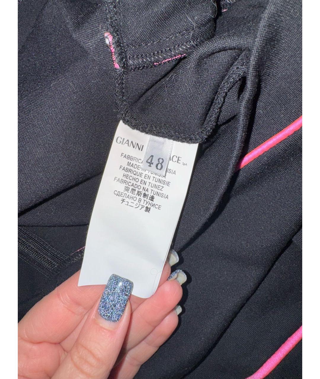 VERSACE COLLECTION Черное вискозное повседневное платье, фото 5