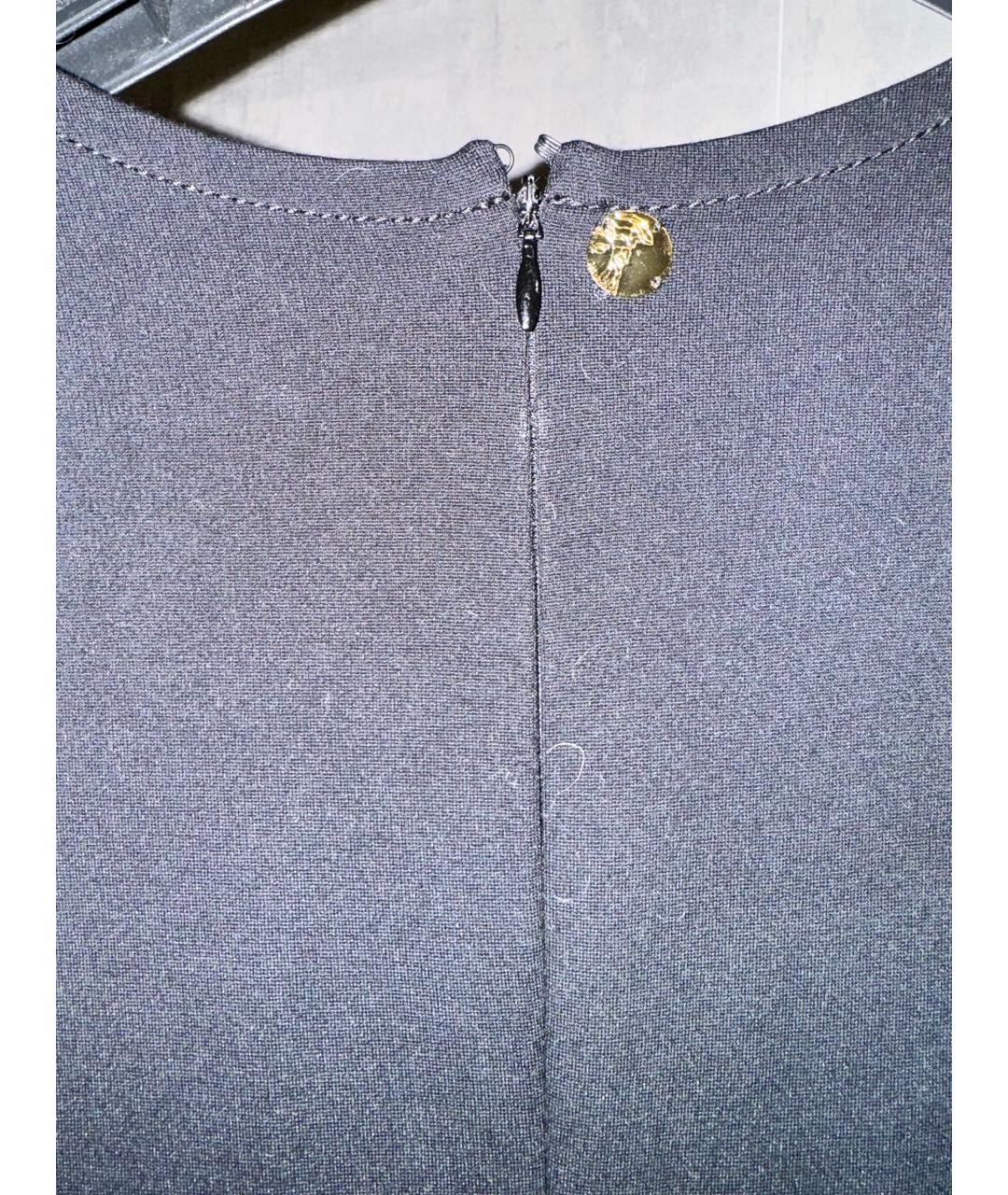 VERSACE COLLECTION Черное вискозное повседневное платье, фото 4