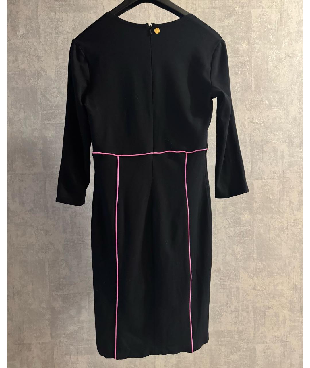 VERSACE COLLECTION Черное вискозное повседневное платье, фото 2