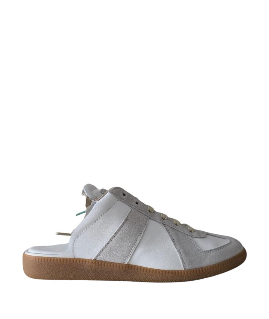 MAISON MARGIELA Белые кожаные кеды, фото 1