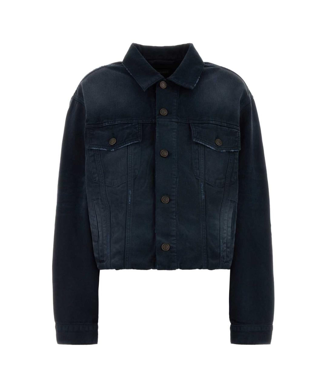 BALENCIAGA Темно-синяя хлопковая куртка, фото 1