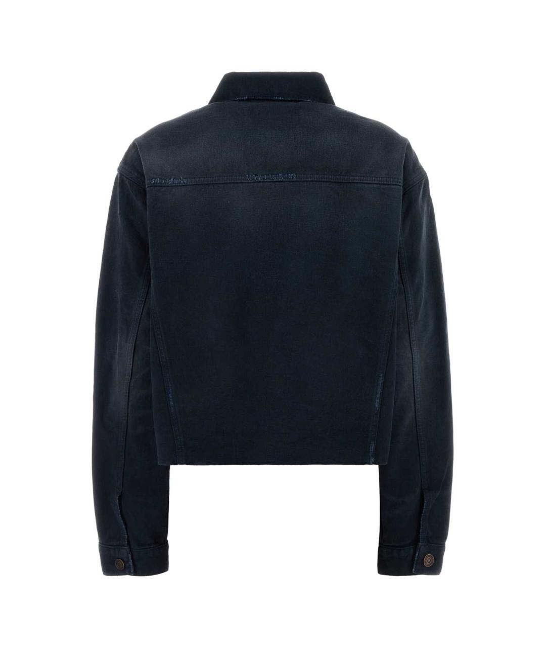 BALENCIAGA Темно-синяя хлопковая куртка, фото 2