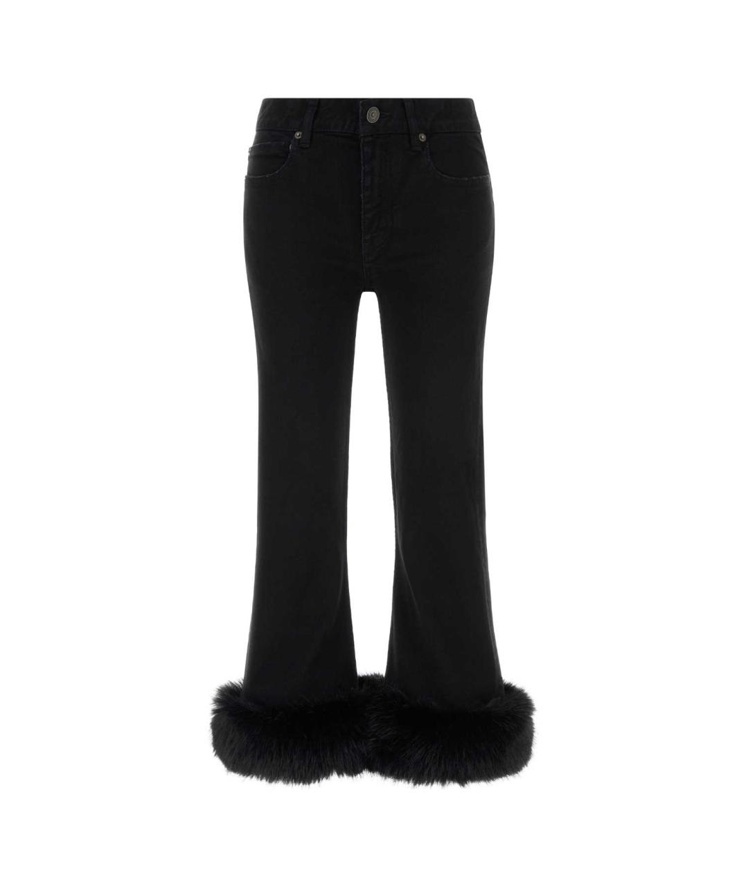 BALENCIAGA Черные хлопковые прямые джинсы, фото 1