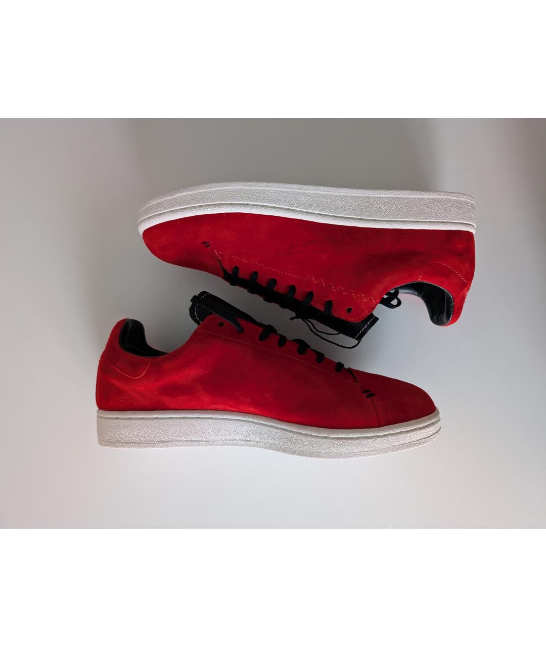 Y-3 Красные замшевые низкие кроссовки / кеды, фото 5