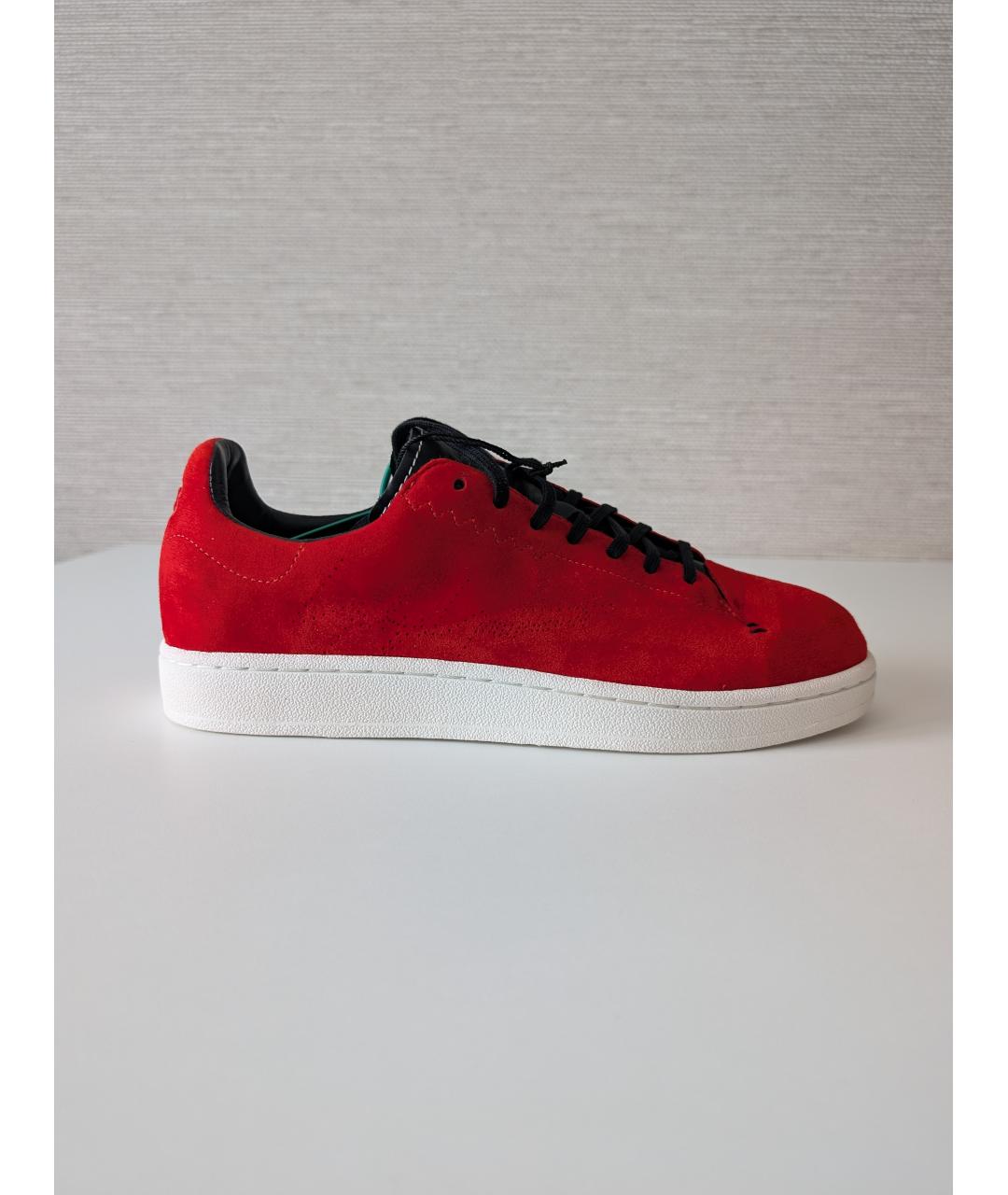 Y-3 Красные замшевые низкие кроссовки / кеды, фото 10