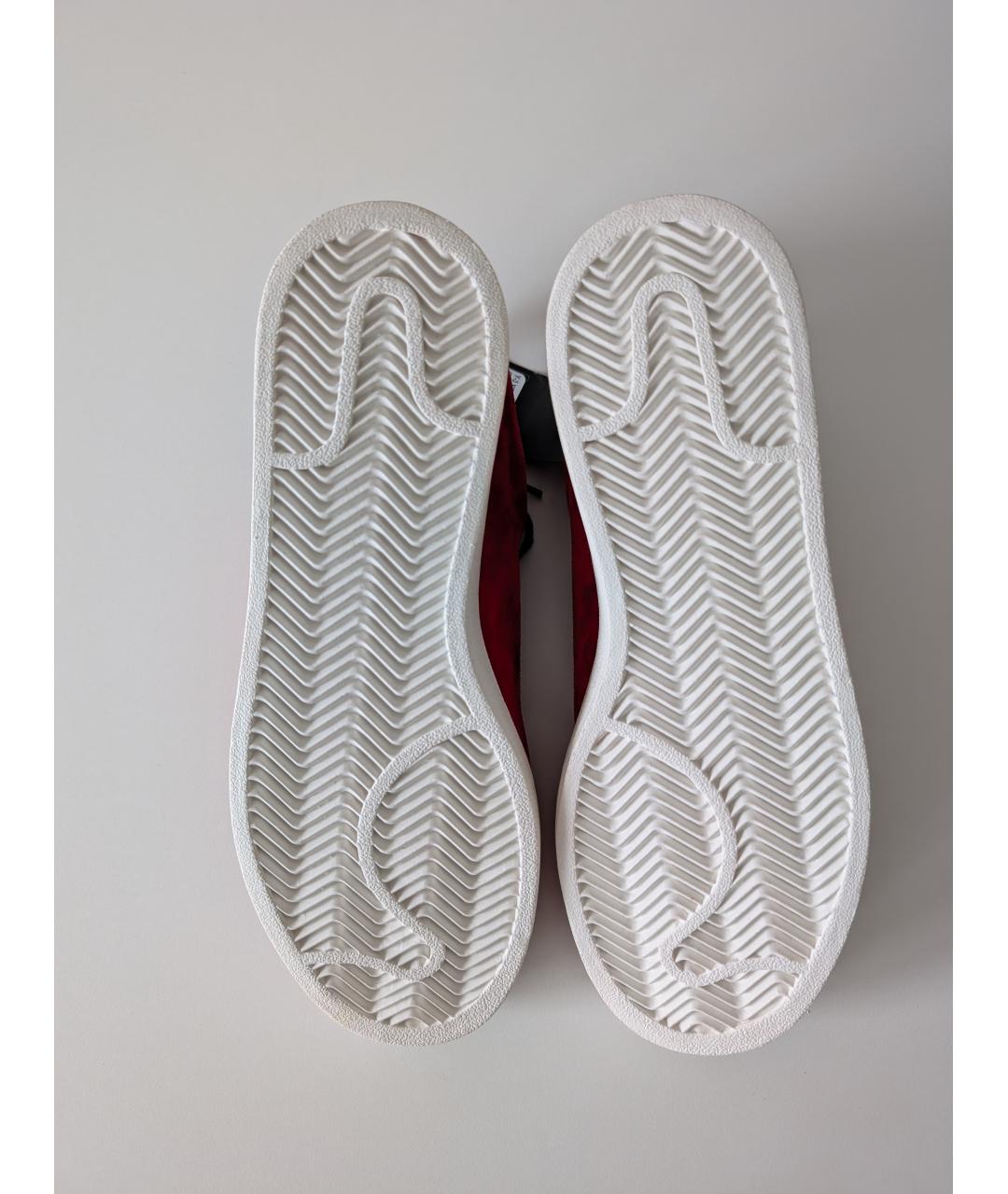 Y-3 Красные замшевые низкие кроссовки / кеды, фото 6