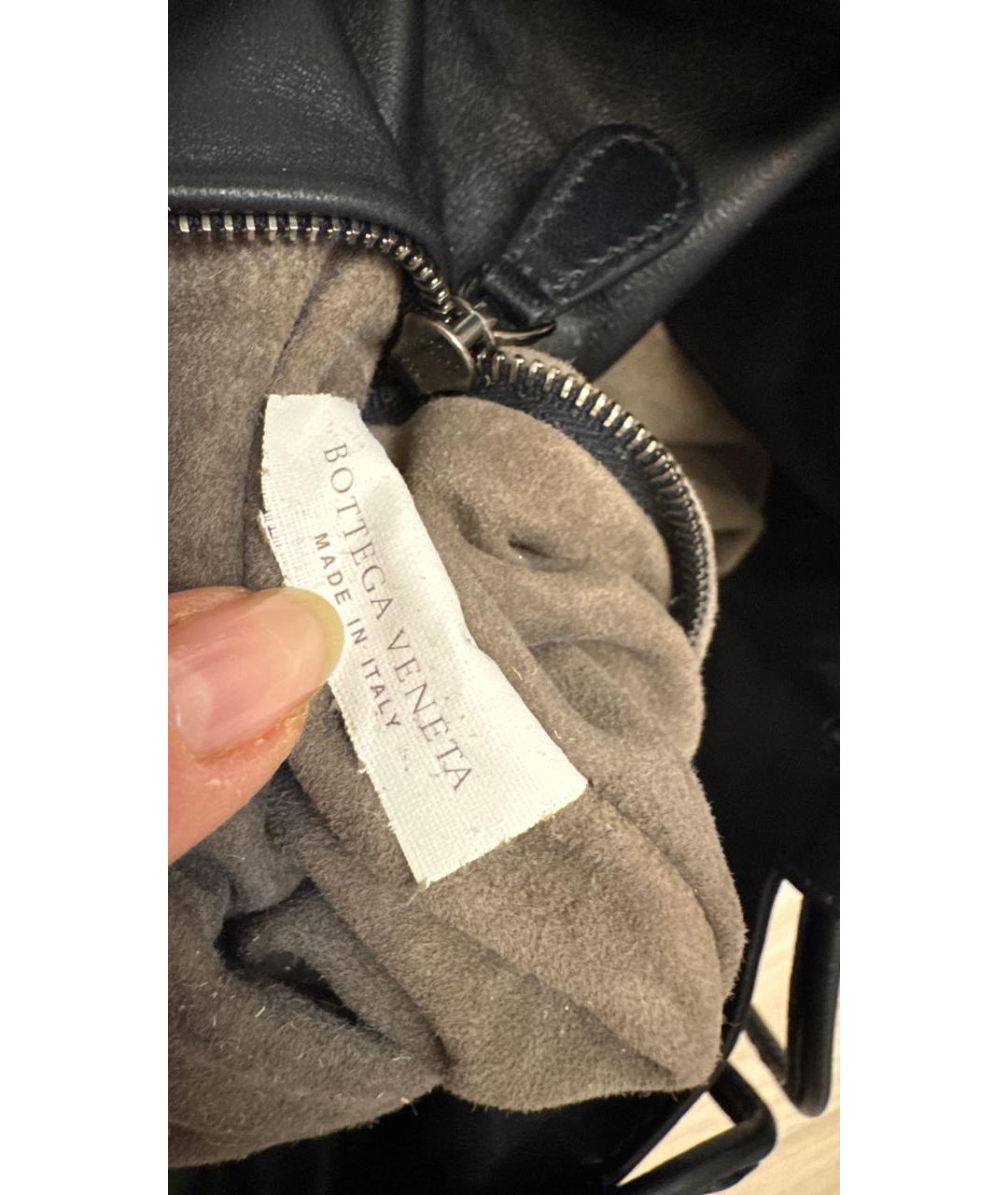 BOTTEGA VENETA Черная кожаная сумка тоут, фото 7